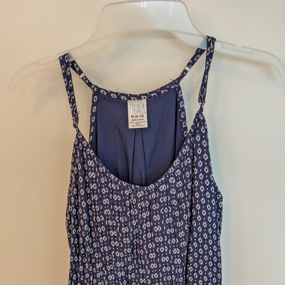 Navy and white dress